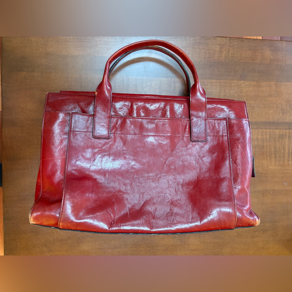 Wilsons Leather Rich Red Satchel